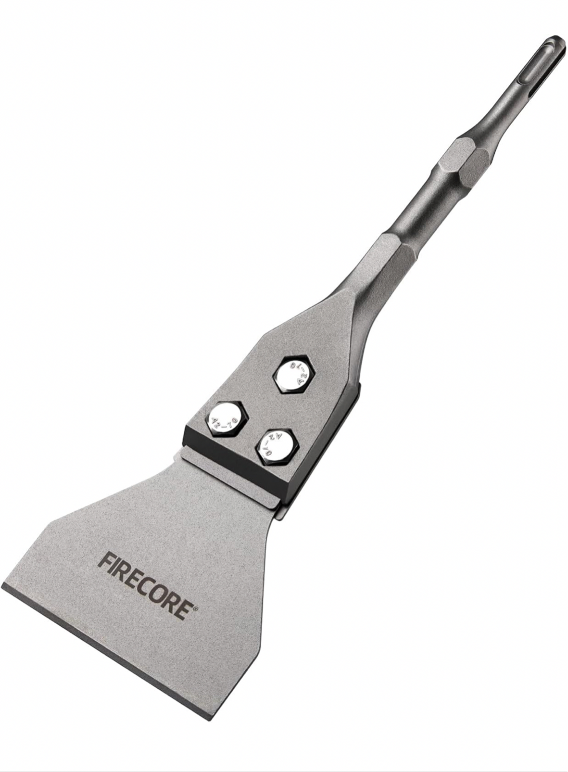 2) Firecore SDS Plus Floor Scraper, 300mm×100mm,Chisel bits for SDS Plus Hammer, Adhesive Remover Bit for Vinyl Flooring VCT Tile Linoleum Concrete Mortar