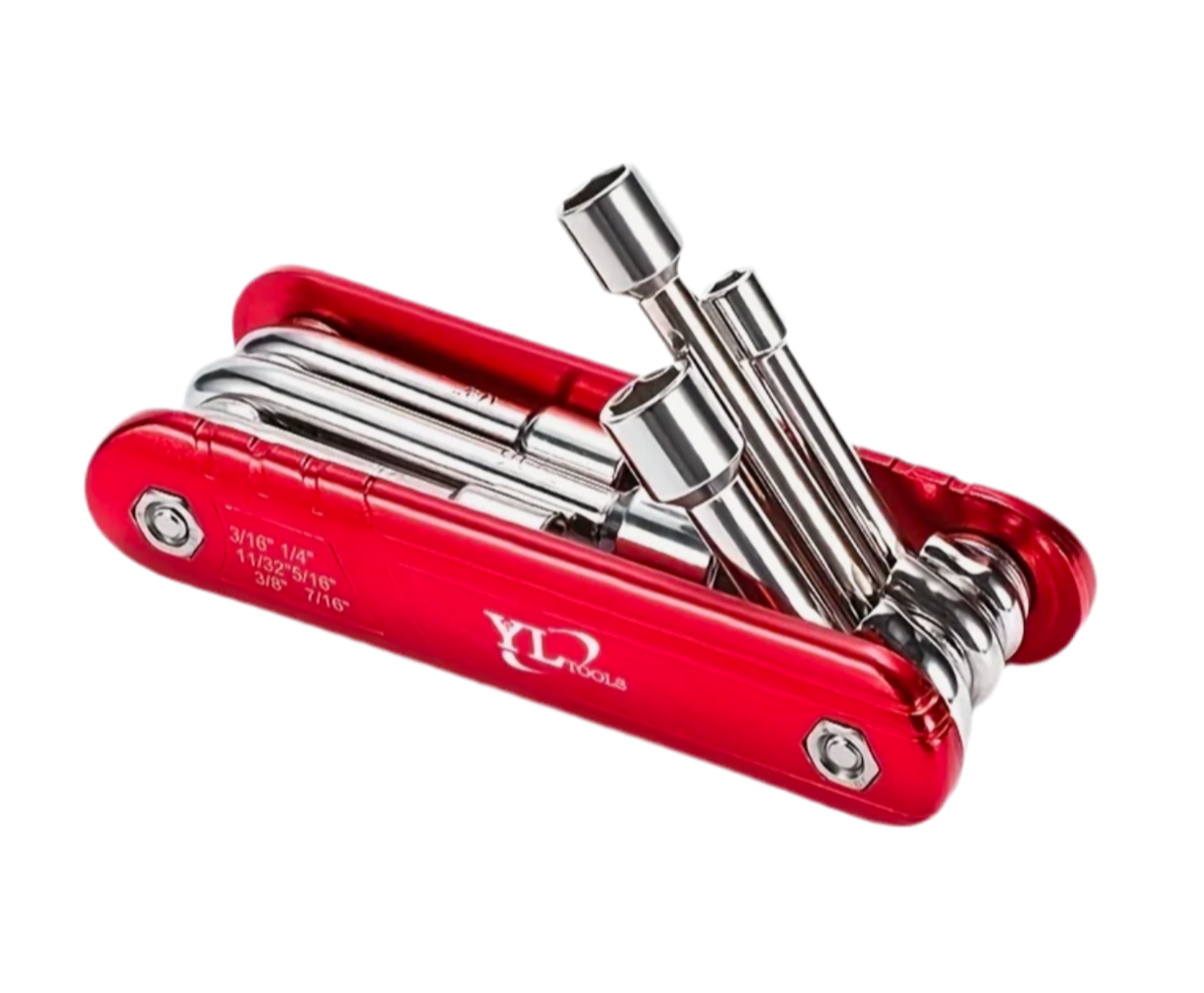 2) Heavy Duty Folding Socket Wrench, Multifunction Tools - 6inch