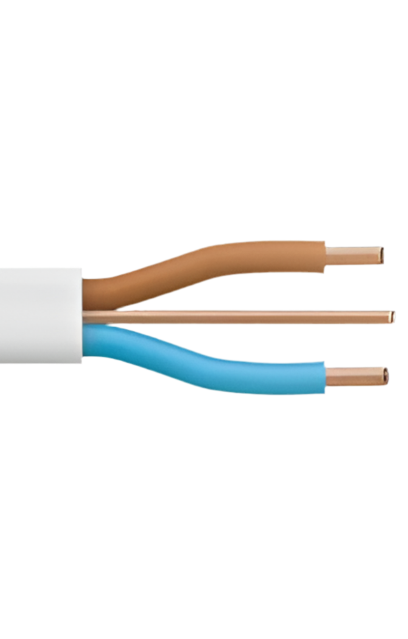 408) LSF 16mm TWIN & EARTH CABLE BS7211 BASEC WHITE LSZH (Per meter)