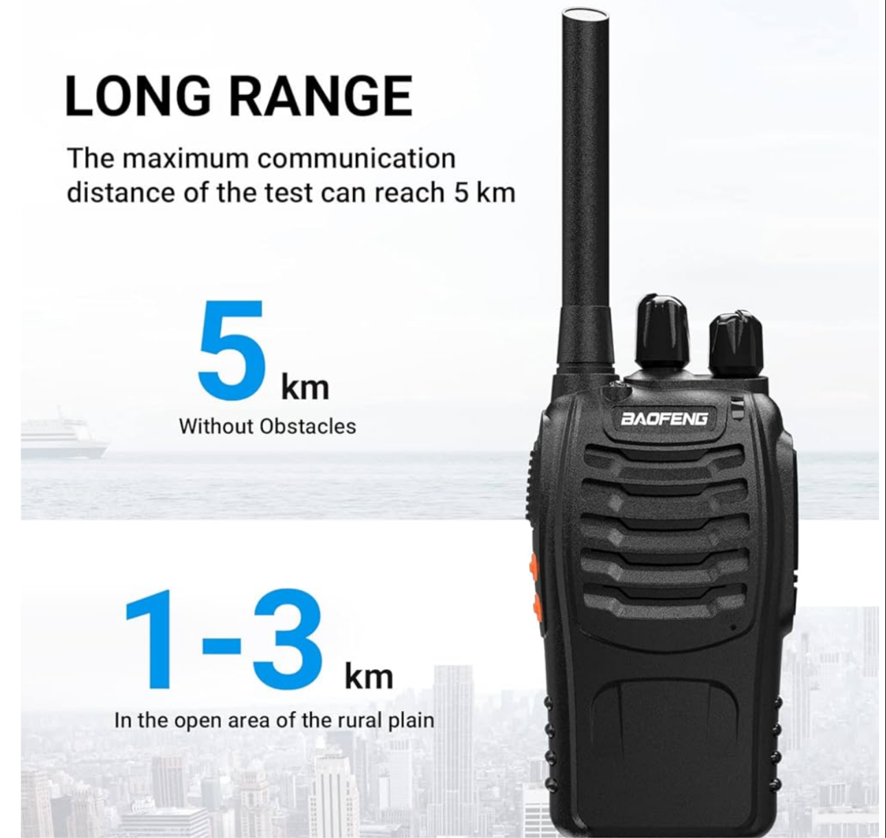 WALKIE TALKIES - (2023 Upgraded) 88E Walkie Talkie Long Range 2 Way Radio Rechargeable with Flashlight(4 Pack)