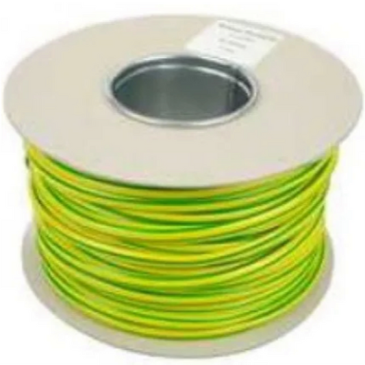 02) 2mm Green/Yellow (Earth) Cable Sleeving (100M Drum)