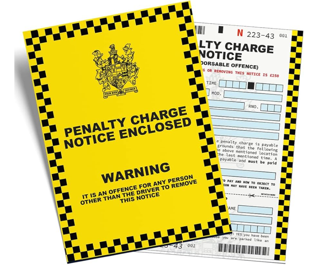 1) 5 PACK - Realistic Looking Novelty Prank Parking Ticket