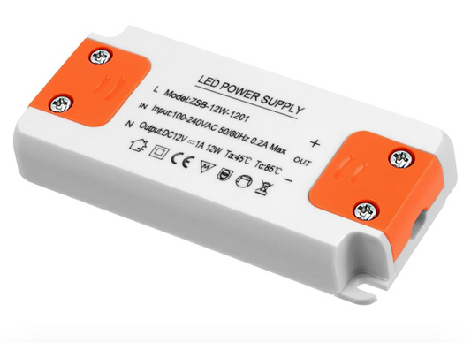1) LED Driver 12W, Transformer 12V 1A, 240V AC to 12V DC Constant Voltage Adapter for LED Strip, Display, Cabinet Lights, Bulbs and Ring Doorbell