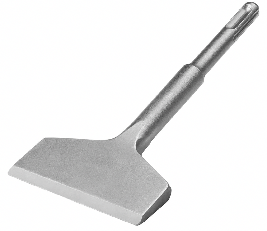 Firecore SDS Plus Chisel 165mm x 75mm Angled Bent Tile Chisel, Wide Chisel