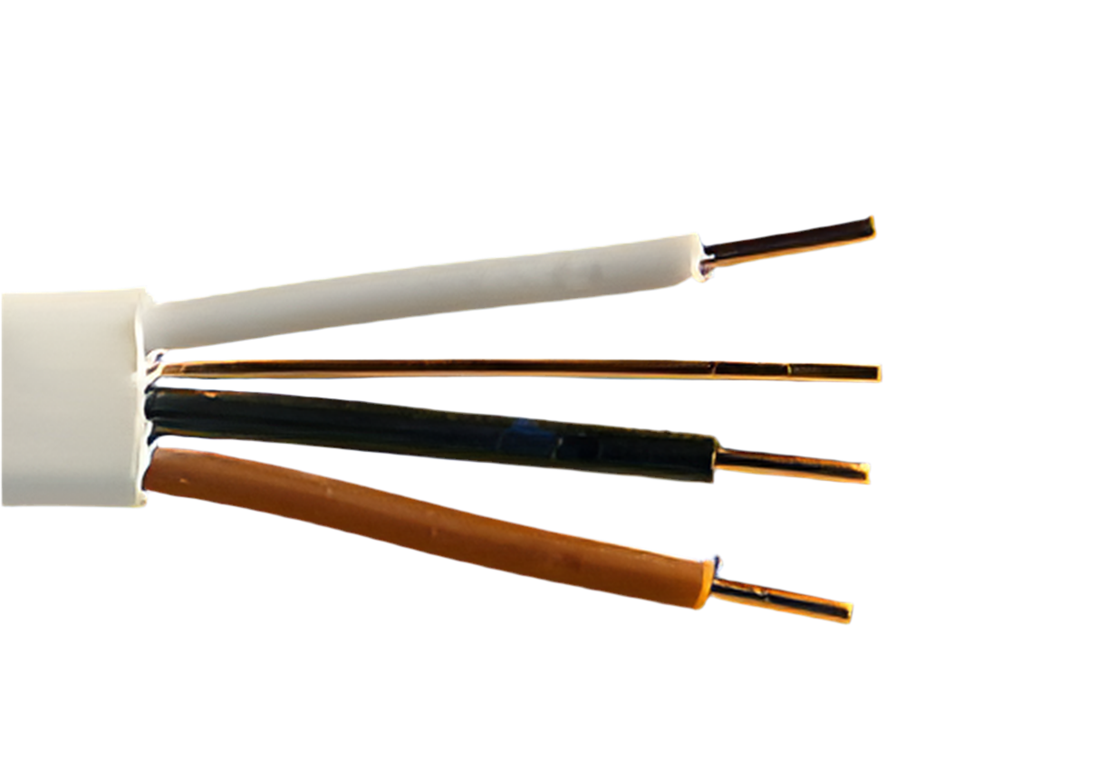 4081) LSF 1.0mm White 3C & Earth 100m