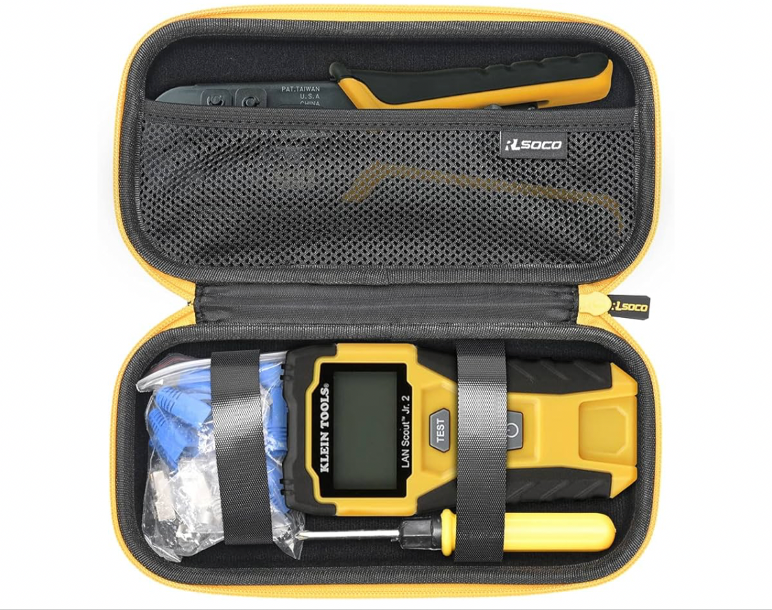 00) RLSOCO Carrying Case for Klein Tools Pass-Thru Modular Wire Crimper VDV226-110 & Klein Tools VDV526-100 Cable Testers Kit (Case Only)