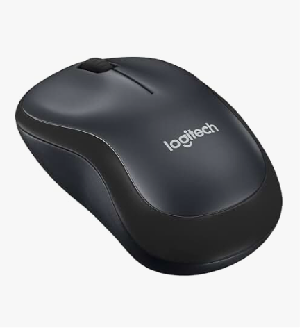 1) Logitech M220 SILENT Wireless Mouse, 2.4 GHz with USB Receiver, 1000 DPI Optical Tracking, 18-Month Battery, Ambidextrous, Compatible with PC, Mac, Laptop - Black