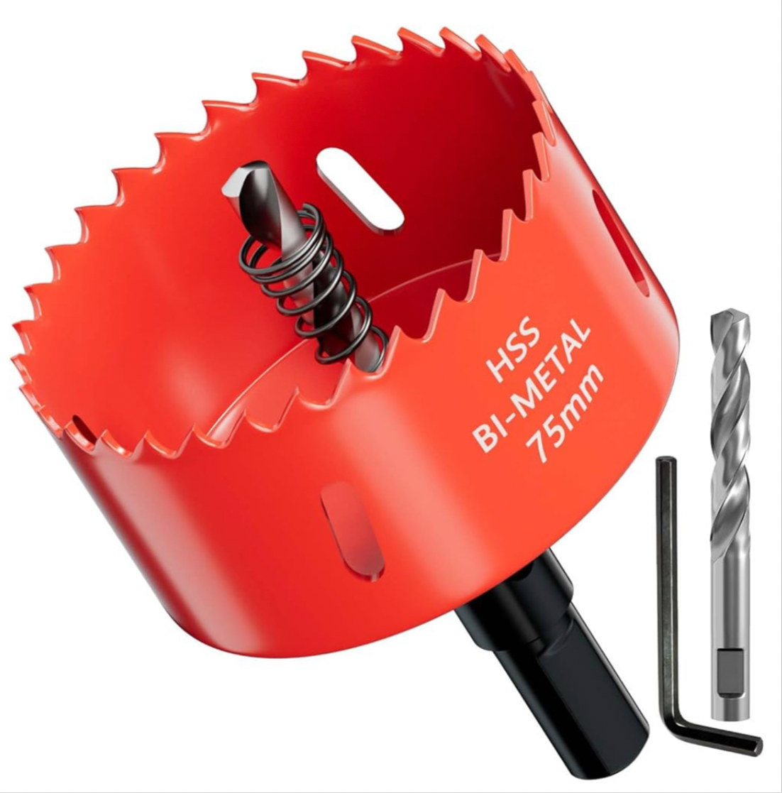 GARHWAL Bi-Metal Hole Saws - 75mm Wood Cutter, Metal Hole Saw, Circular Cutter for Walls, Core Drill Bit - Fast Cutting with Long-Lasting Blades for Plumbing, Conduits, Kitchens, Bathrooms, and More