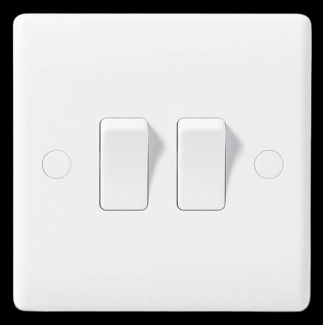 1) BG NEXUS 2G LIGHT SWITCH WHITE (BG842)