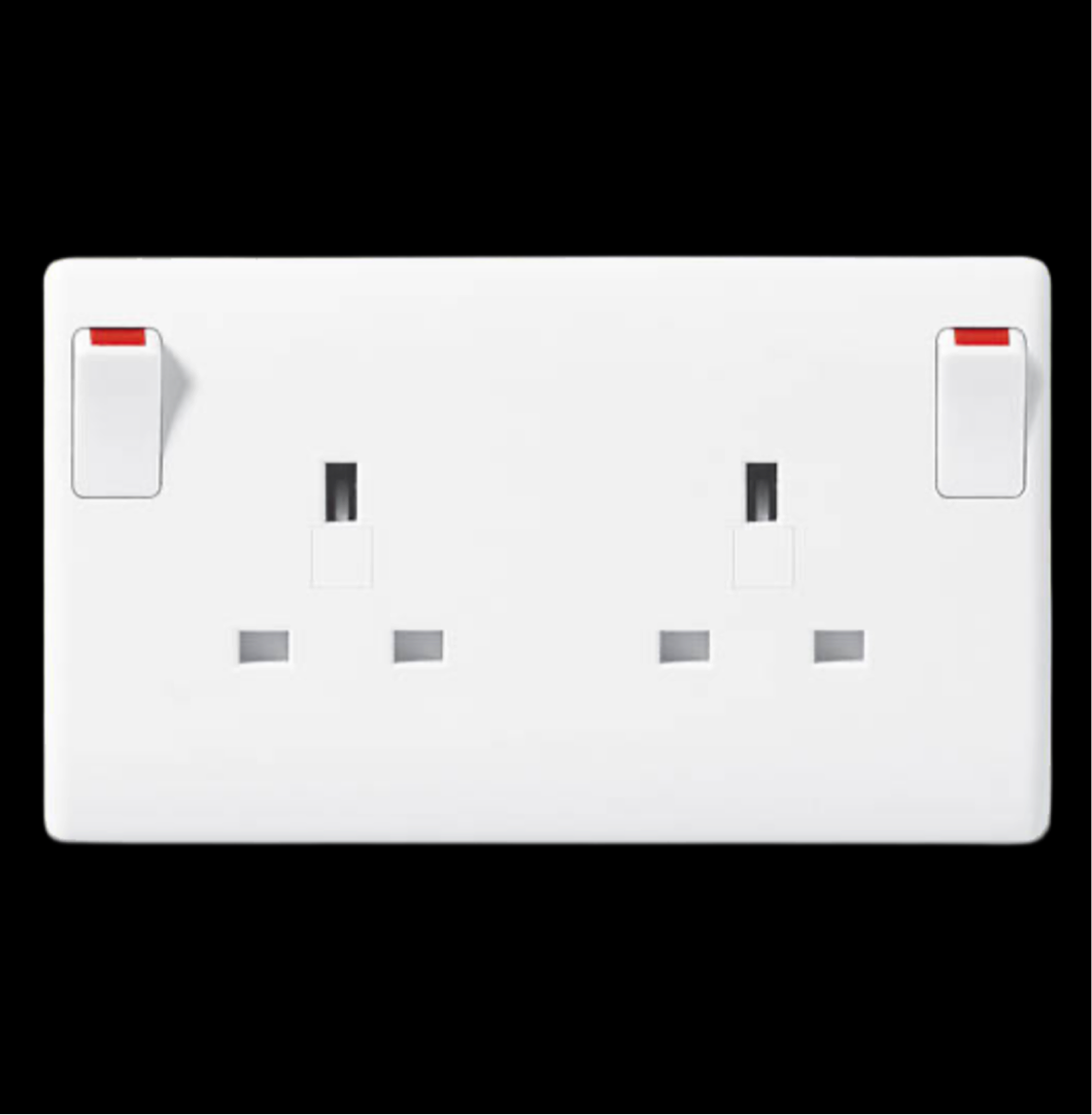 1) BG NEXUS Single to Double converter socket (Fits on 1G Metal Back box)
