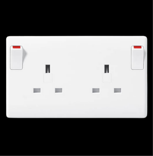1) BG NEXUS Single to Double converter socket (Fits on 1G Metal Back box)
