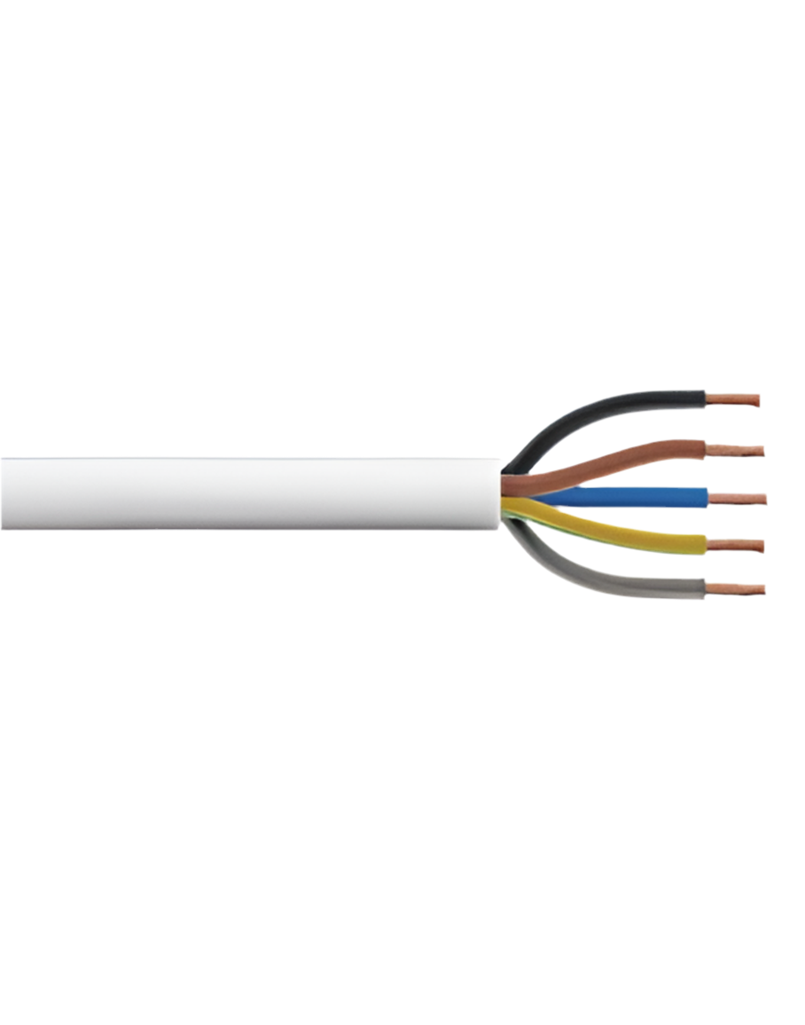 7A) 5C White Flex 0.75mm per meter
