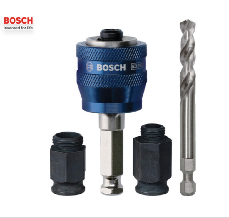1) Bosch Professional 1x Power Change Plus Adapter (Socket SDS Plus, HSS-G Drill Bit Ø 7.15 x 85 mm, Accessory Hole Saw)