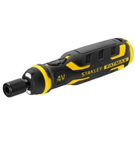 Stanley FatMax Screwdriver Set Power-Assist Bit Screwdriver (4 V 1.5 Ah Battery, High 300 RPM RPM, Push Button Functionality, Extended Magnetic Holder, with LED Charging Indicator