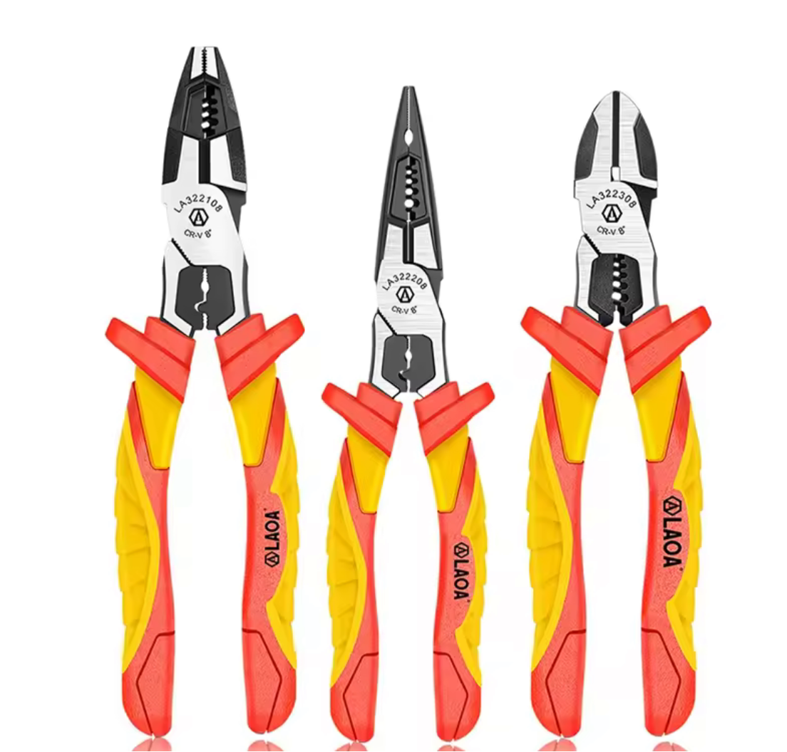 00) Insulated Plier Set - Needle Nose - Wire Cutters - Pliers Voltage - 1000V