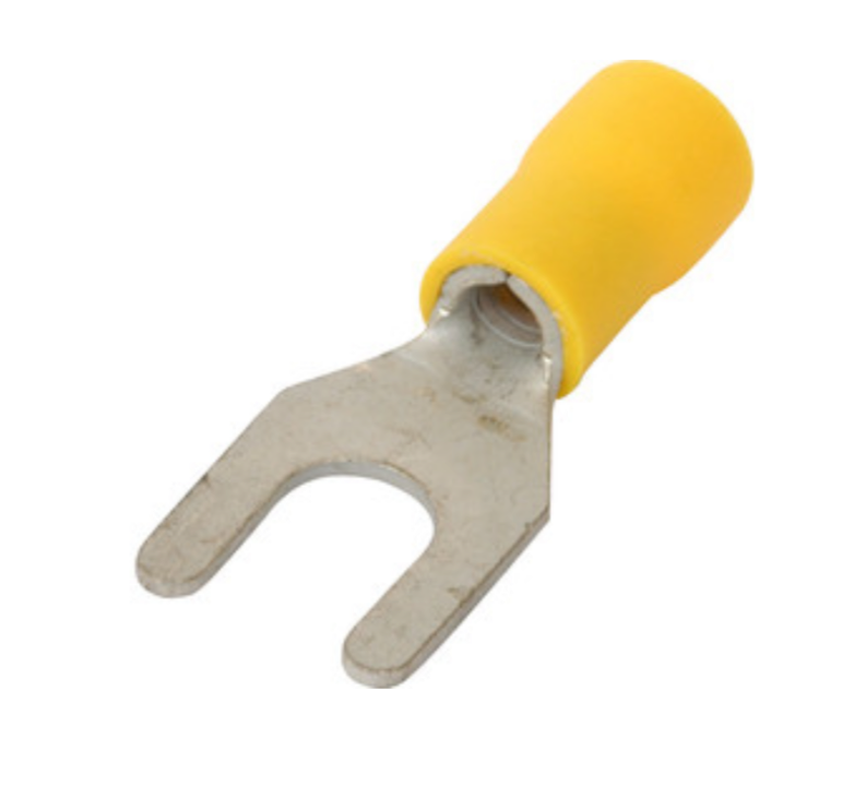 0) (Best seller this month) 6mm Fork crimps x10 - For connecting 6mm to ovens