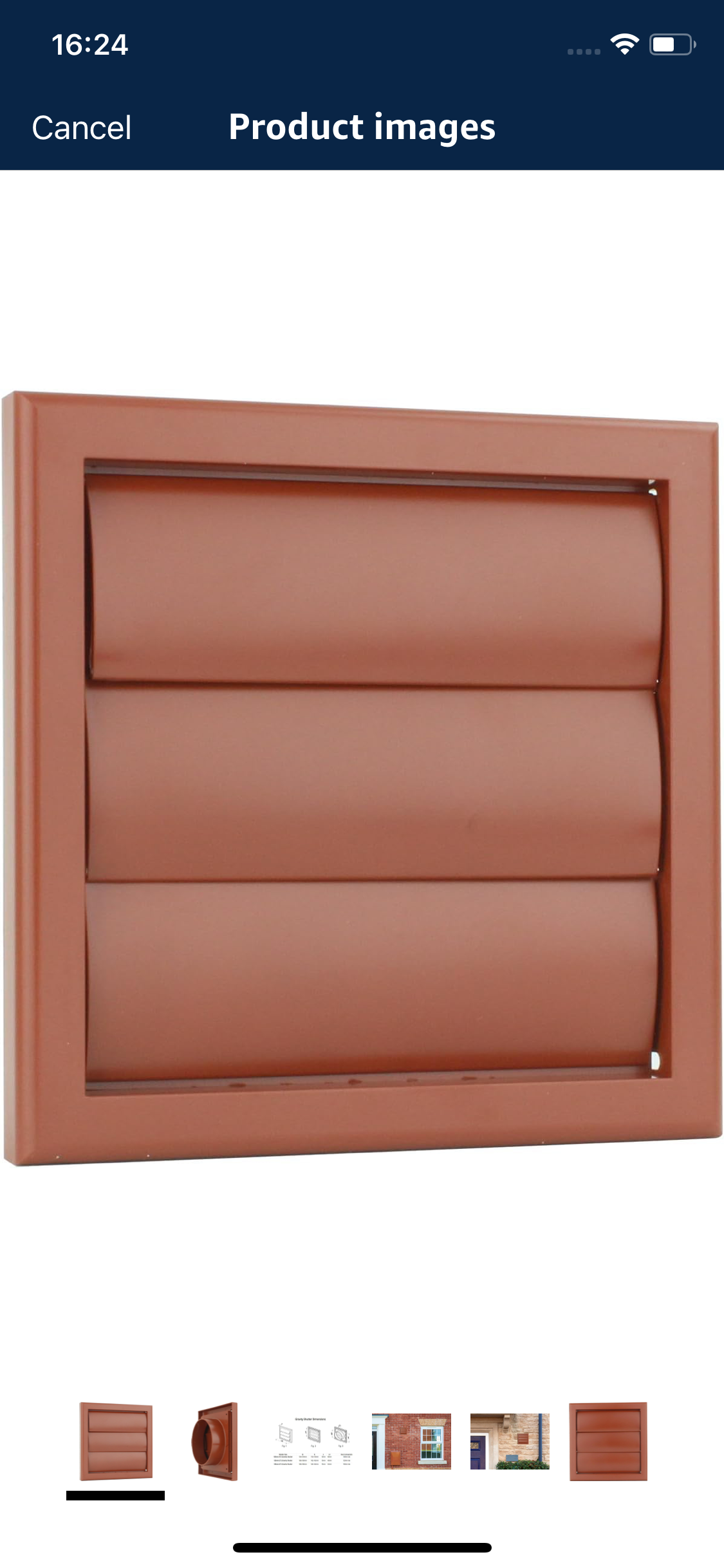 Vents 4 inch Terracotta Gravity Grille Backdraft Shutter 100mm Extractor Fan Back Draught Grill for Air Con Ducting House Bathroom Kitchen Shower Toilet Fans External Vent Plastic Cover
