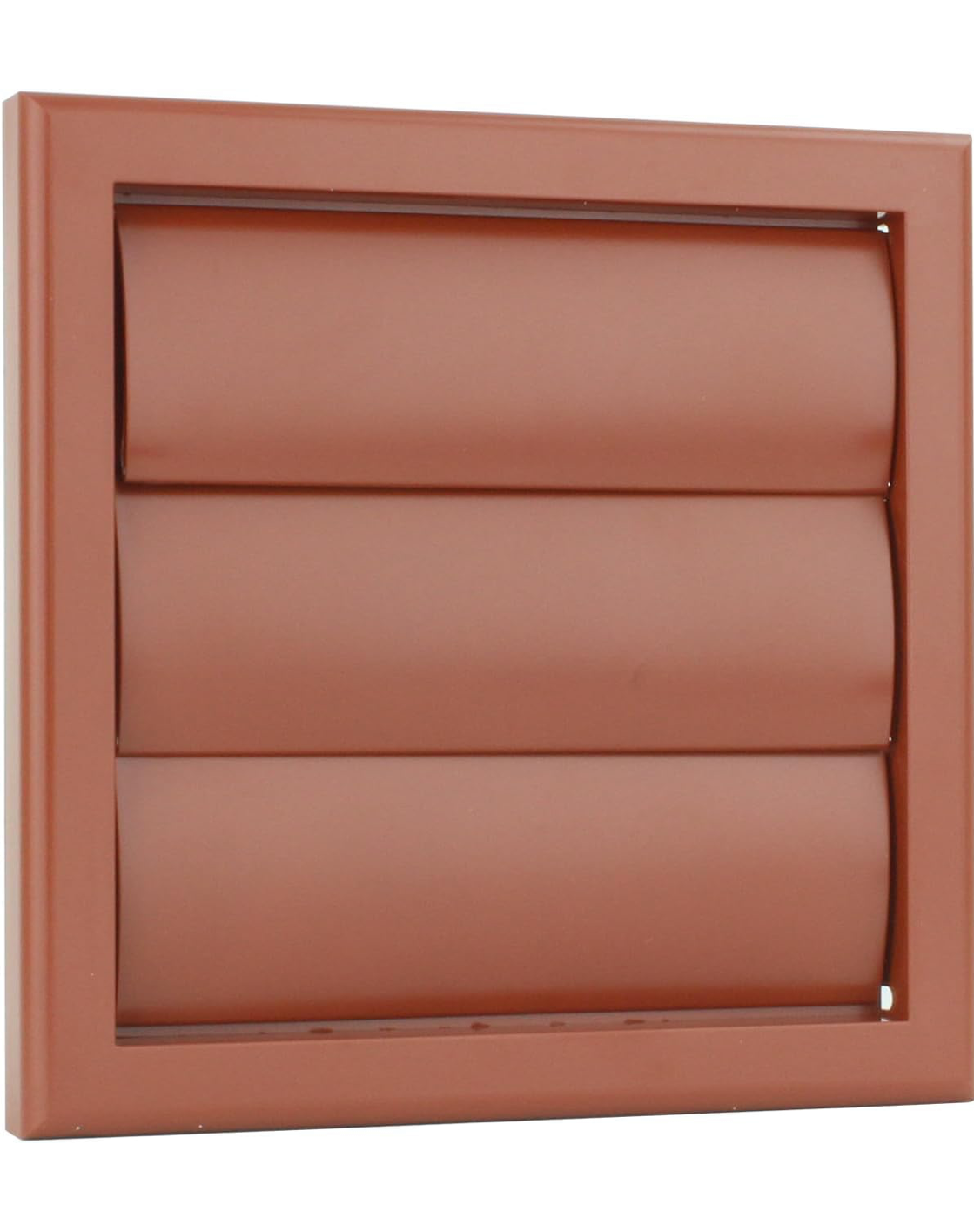 Vents 4 inch Terracotta Gravity Grille Backdraft Shutter 100mm Extractor Fan Back Draught Grill for Air Con Ducting House Bathroom Kitchen Shower Toilet Fans External Vent Plastic Cover