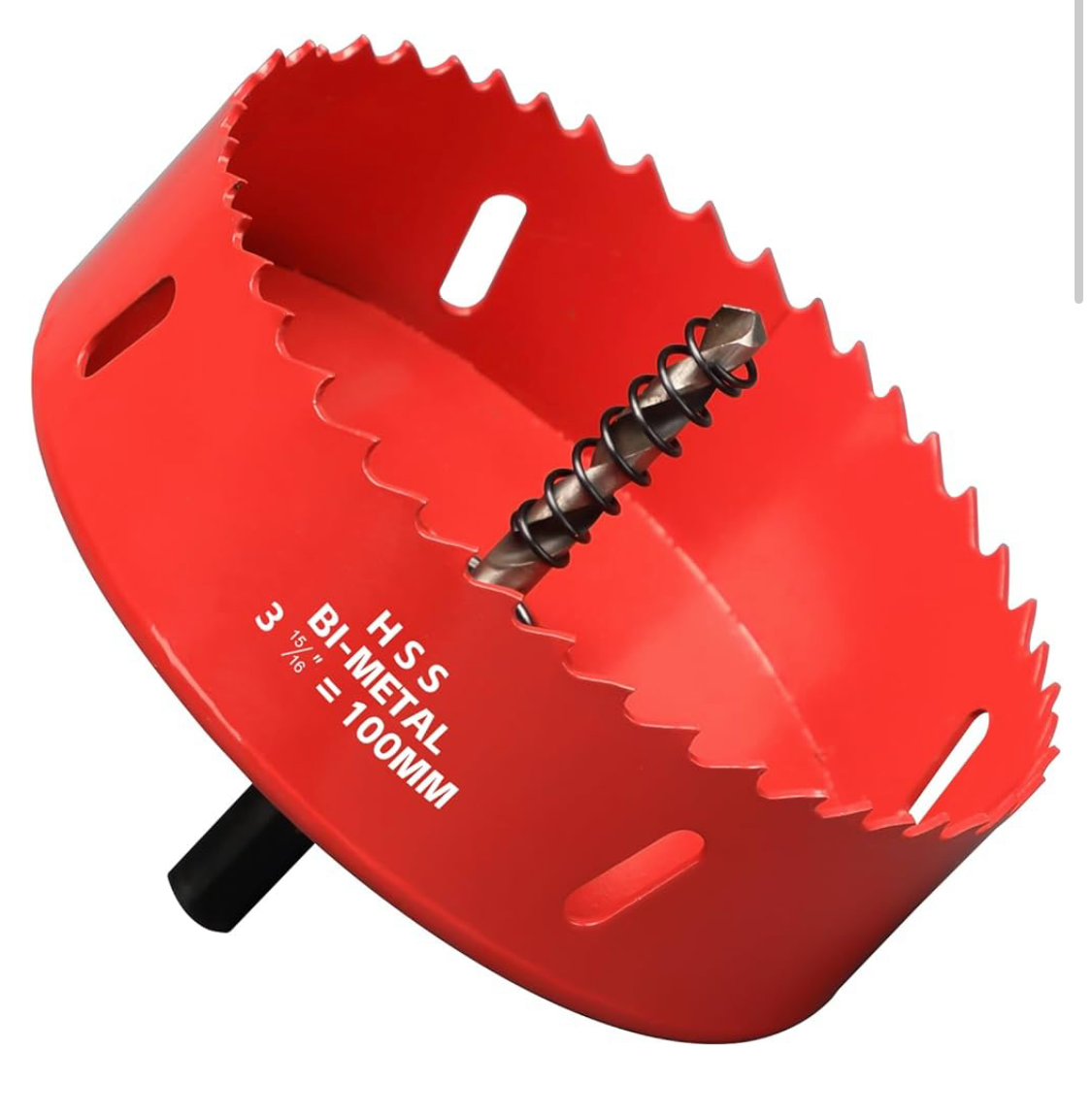 00) (Best Seller) 100mm Hole Saw for Cutting Plastic, Drywall, Plasterboard and Soft Metal Sheet (Ideal for in-line fan grills in plasterboard ceiling)