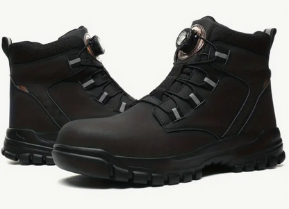 Black Comfortable Steel Toe Caps Safety Boots - Lightweight, Durable puncture proof