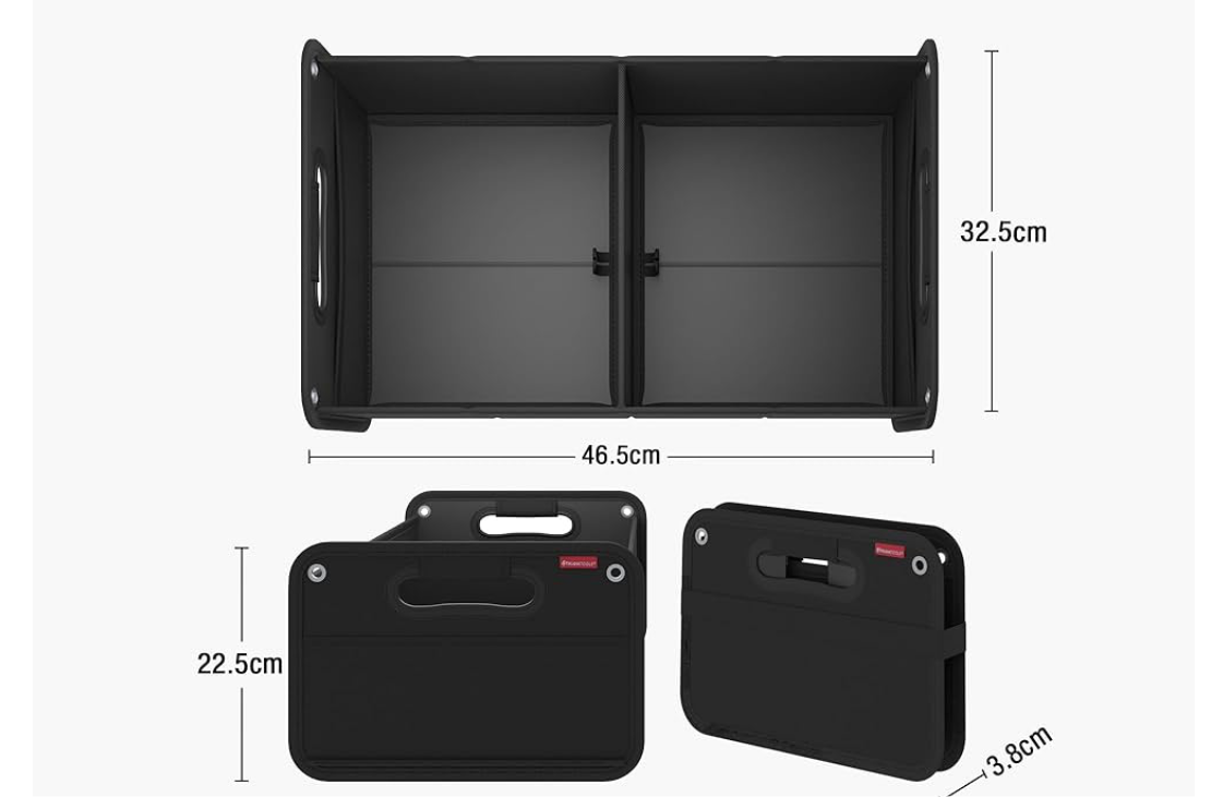 Foldable Van Organiser - reinforced  organiser with fastening strips