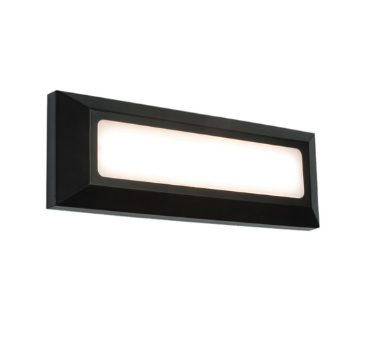 97) Surface Mounted 3W LED Brick Wall Light 180LM - IP65 - 3000K - Black