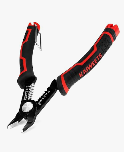 999) KAIWEETS Wire Cutter 5.0 inch, 3 in-1 Side Cutter for 10-20 AWG Stranded, Invisible Spring, Ergonomic Anti-Slip Handle, Suits for Electrical Repair, Appliance