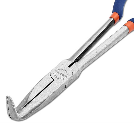 WISEPRO 11 Inch Extra Long Reach Needle Nose Pliers, 90° Angle