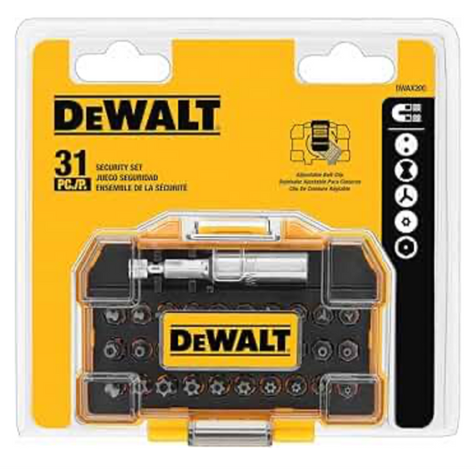 0) Best Seller - DEWALT Screwdriver security Set - 31-Piece (DWAX200)