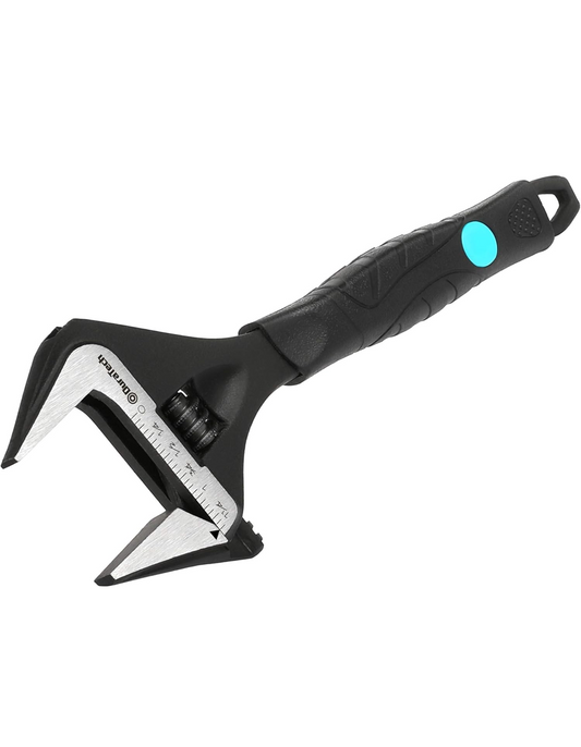0) DURATECH 8-Inch/200mm Adjustable Wrench, Wide Jaw Large Opening
