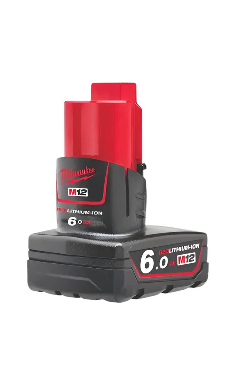 MILWAUKEE M12 B6 12V 6.0AH LI-ION REDLITHIUM BATTERY