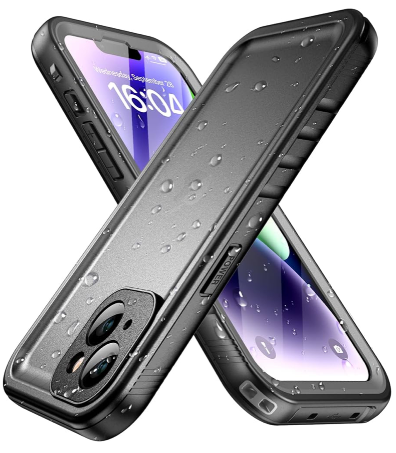 IPHONE 14 SHOCKPROOF & Waterproof Case - Heavy Duty Front and Back Cover with [Built in Screen/Camera Protector] 360 Full Body Protective [Dustproof][IP68 Underwater]-6.1" Black