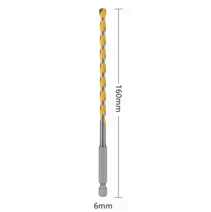 003) 6mm Hex drill bit 160mm Long (Fits Impact) Masonry (Leave SDS in the Van)