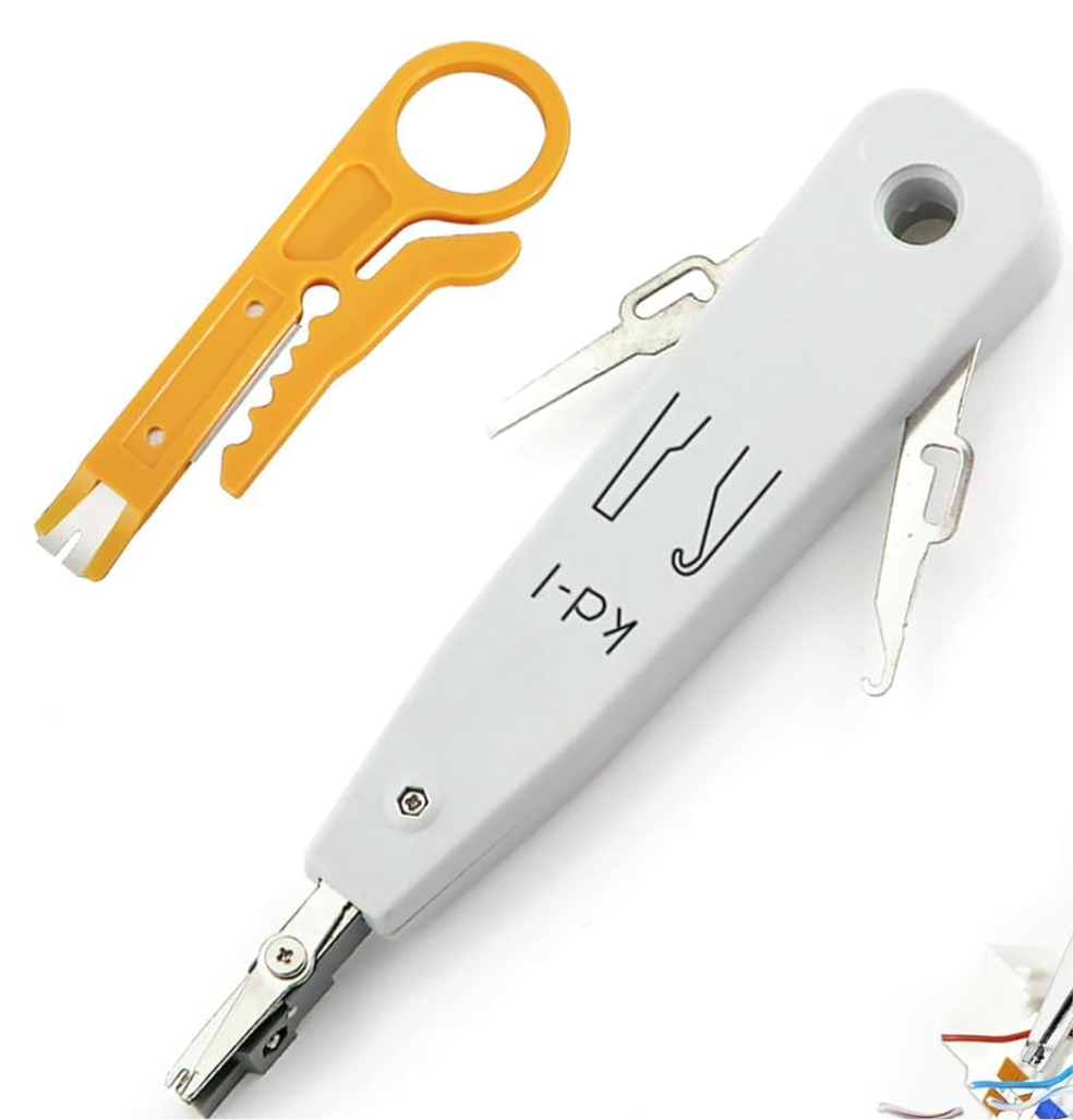 44) Punch Down Tool with Wire Stripper Combo, IDC Network