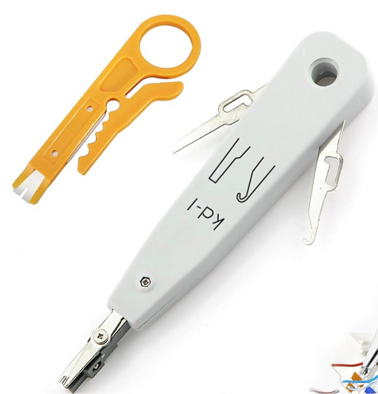 44) Punch Down Tool with Wire Stripper Combo, IDC Network