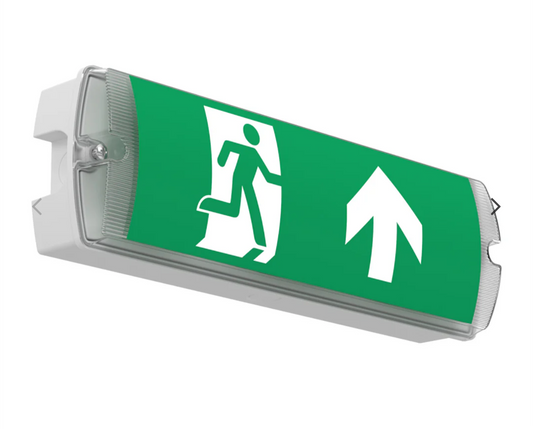 02) 3W LED Emergency Bulkhead Light - Maintained/Non-Maintained - Dual function - 140Lumens and 3hr emergency backup