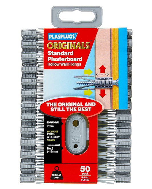 Plasplug SCF552 Plasterboard Fixings Value Pack Includes 50 Fixing, 1 - Pack