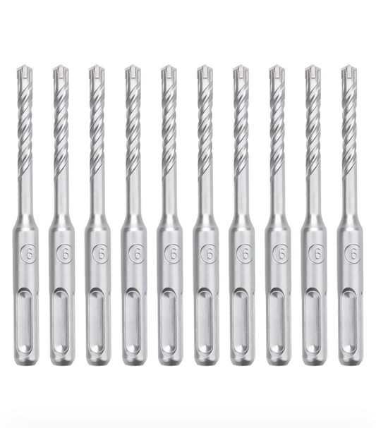 0) (Best Seller) 10x 6mm SDS Drill Bits 6mm x 110mm Long