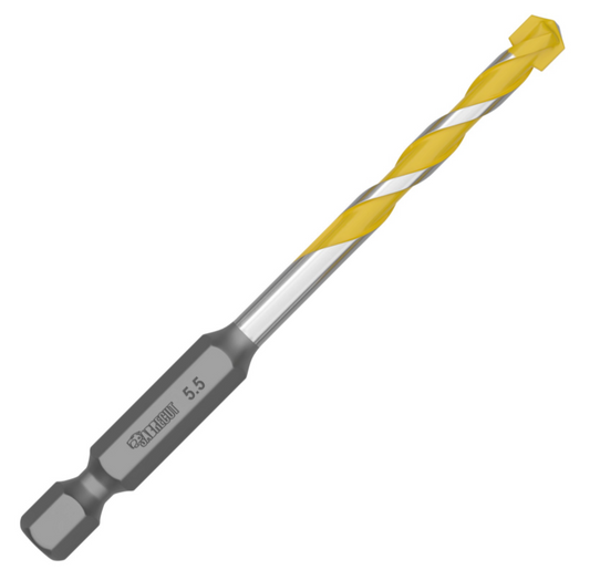 003) 6mm Hex drill bit 160mm Long (Fits Impact) Masonry (Leave SDS in the Van)