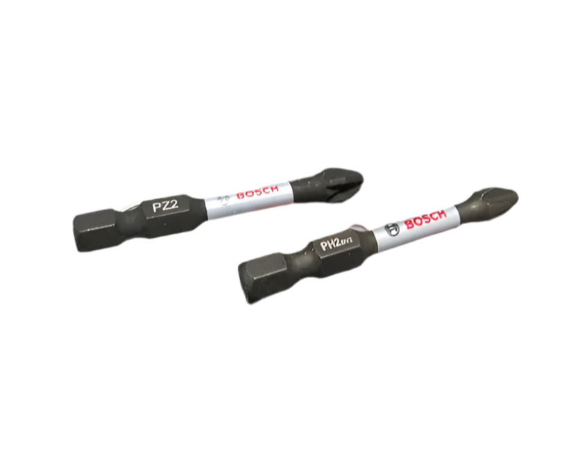 2X BOSCH MAGNETIC IMPACT PZ2 BITS (50mm L)