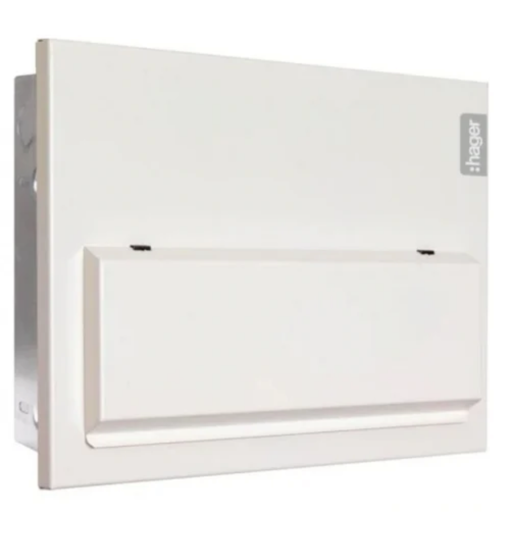 21) HAGER 10 Way 100a Main SPD  (FLUSH-RECESS) Consumer Unit