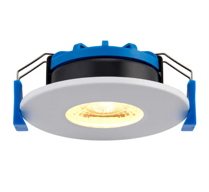 74) Low Ceiling Space Saver - NITRO SLIM | 7W LED | Fire Rated Downlight (IP65 Dimmable) White (85mm Cut out)