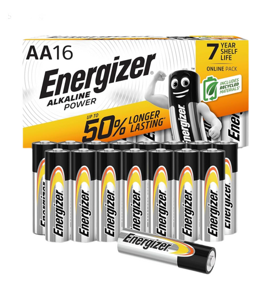 999) Energizer (AA) Batteries, Alkaline Power, 16 Pack, Double A Battery Pack