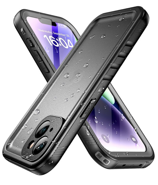 IPHONE 14 PRO MAX SHOCKPROOF & WATERPROOF Case - Heavy Duty Front and Back Cover with [Built in Screen/Camera Protector] 360 Full Body Protective [Dustproof][IP68 Underwater]-6.1" Black