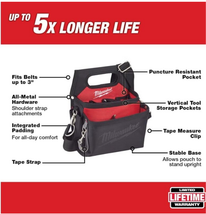 0) Milwaukee - Electricians Work Pouch (Red/Black)