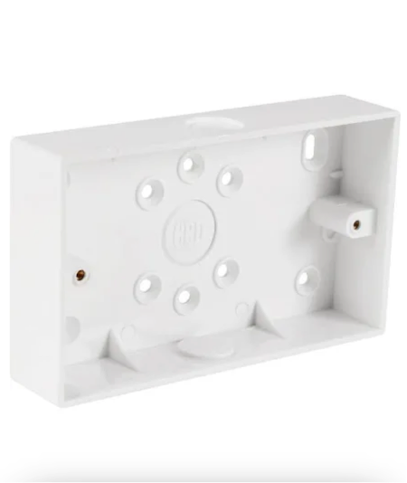 0) Best Seller - 35mm 2gang PVC SURFACE BOX
