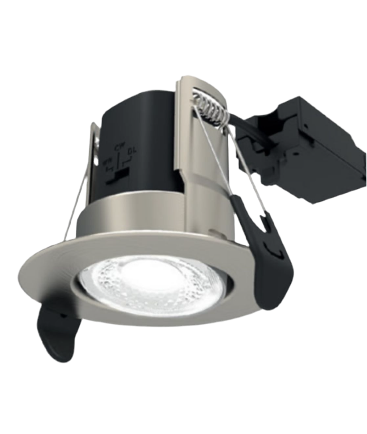 72) ALL LED- 1X GU10 IP65 Brushed Chrome Spotlight (Tri-Colour) (Cut Out 55-75mm)