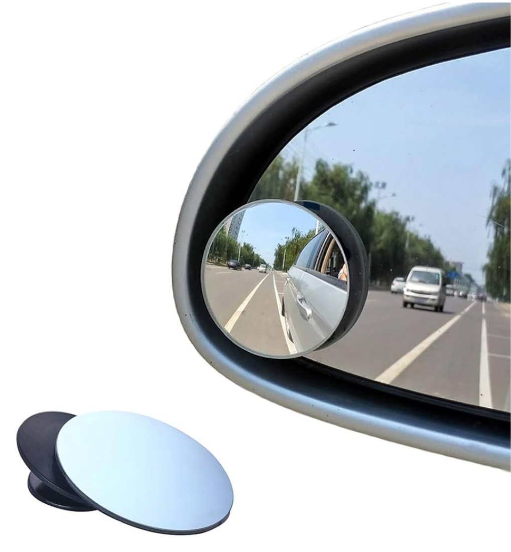 Blind Spot Mirrors, Round Frameless 360° Rotate Sway Adjustable HD Glass Convex Mirror Maximize RearView Universal for Van-Car