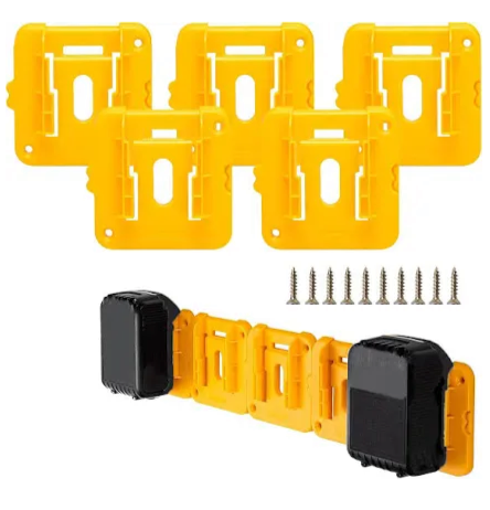 01) 5x Battery mount holder  (Compatible with 18v Dewalt Battery’s)
