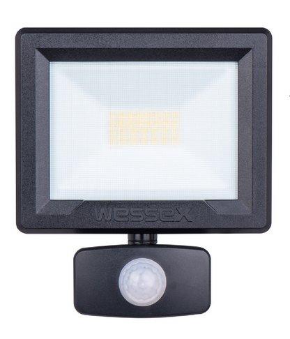 0) (Best Seller this month) Wessex 20watt Pir Floodlight IP65-Black 4000K
